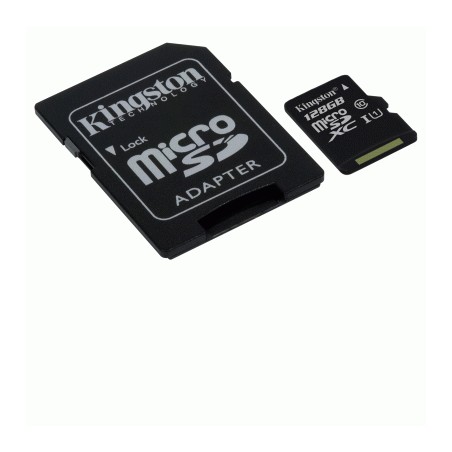 SD Memory Card MICRO 128GB SDC10G2/128GB CLASS10 UHS-I+  ADATTATORE KINGSTON