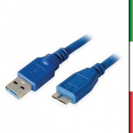 CAVO USB3.0 M/MICRO USB X HDD 2MT BLU