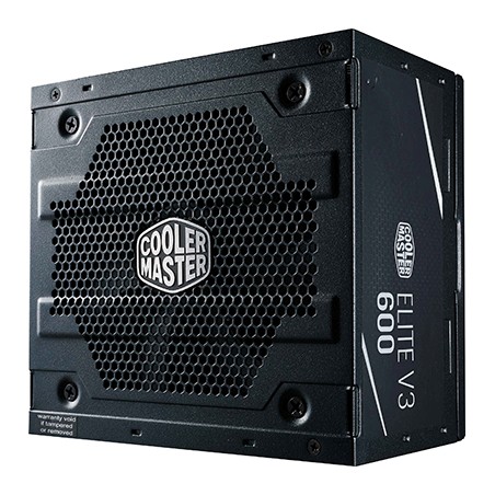 ALIMENTATORE ATX 600W COOLERMASTER ELITE 600 V3 MPW-6001-ACABN1-EU PFC ATTIVO EFFICIENZA 82% 240VAC FAN120MM CAVO EU