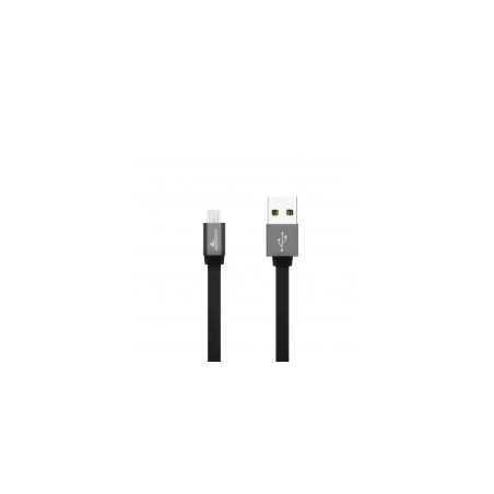 CAQ-100 CAVO PIATTO USB2.0 M/MICRO USB 1MIdeale per collegare cellulari o dispositivi dotati di connessione Micro USB.Connettor