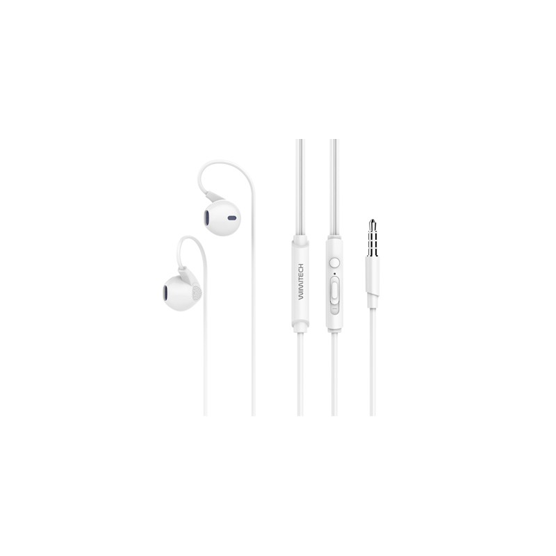 Auricolari stereo CS-1057 con microfono compatibile con Smartphone e TabletDesign in-ear, con tasto one touch per gestire le ch