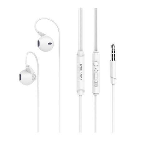 Auricolari stereo CS-1057 con microfono compatibile con Smartphone e TabletDesign in-ear, con tasto one touch per gestire le ch