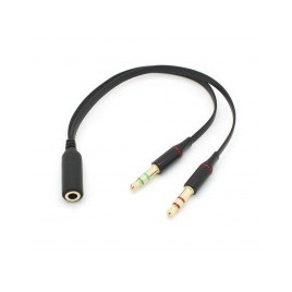 CAQ-97 CAVO AUDIO MICROFONO CUFFIE-JACK 3.5MM M/F 20CM