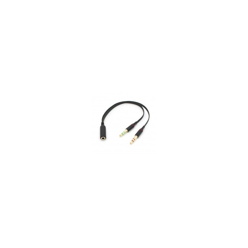 CAQ-97 CAVO AUDIO MICROFONO CUFFIE-JACK 3.5MM M/F 20CM