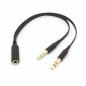 CAQ-97 CAVO AUDIO MICROFONO CUFFIE-JACK 3.5MM M/F 20CM