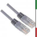 CAVO DI RETE PATCH 0.5Mt. RJ45 CAT.6 350MHz. STP GREY