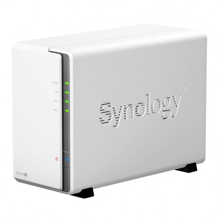 NAS SYNOLOGY DS220J X 2HD 3.5"/2.5" SATA2/3-NO HD-4-CORE 1.4GHZ -DDR4 512MB-1P GIGA-2P USB3.0-SUPP.