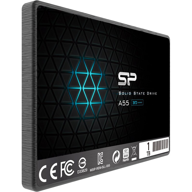 SSD-SOLID STATE DISK 2.5" 1000GB SATA3 SILICON POWER A55 READ:560MB/S-WRITE:530MB/S