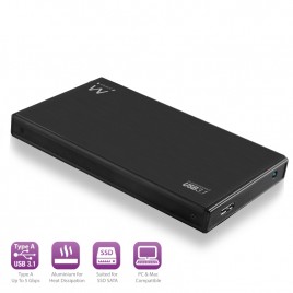 BOX 2.5" EWENT SATA to USB2.0/3.0 Black Alluminium