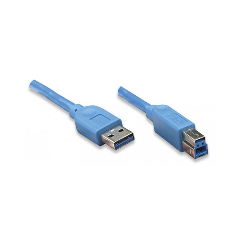 CAVO USB3.0 A/B M/M 2MT BLU