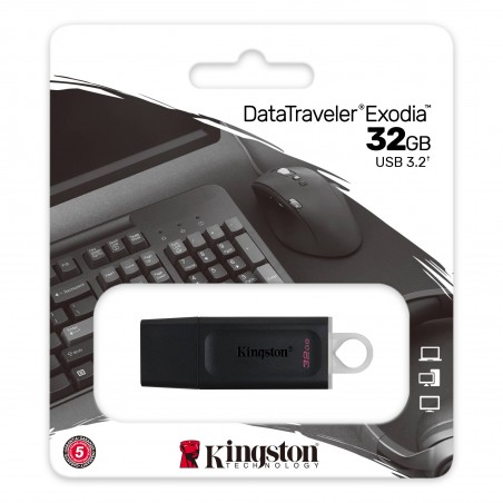 FLASH DRIVE USB3.0 32GB KINGSTON DTX/32GB EXODIA NERO