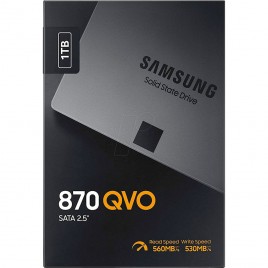 SSD-SOLID STATE DISK 2.5" 1000GB (1TB) SATA3 SAMSUNG MZ-77Q1T0BW SSD870 QVO READ:560MB/S-WRITE:530MB/S