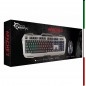 Kit Gaming combo Mouse e Tastiera APACHE 2 Tastiera standard con Layout Italiano con retroilluminazione a LED effetto arcobalen