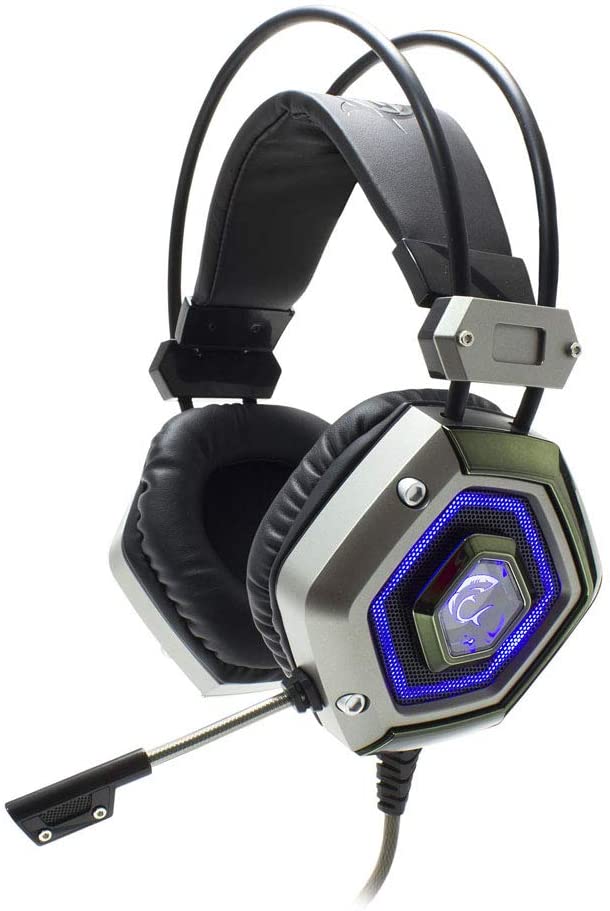 Cuffie Gaming USB con Microfono Lion Silver. Driver premium da 50 mm di  alta precisione per un audio stereo eccezionale e micro - Evox Technology -