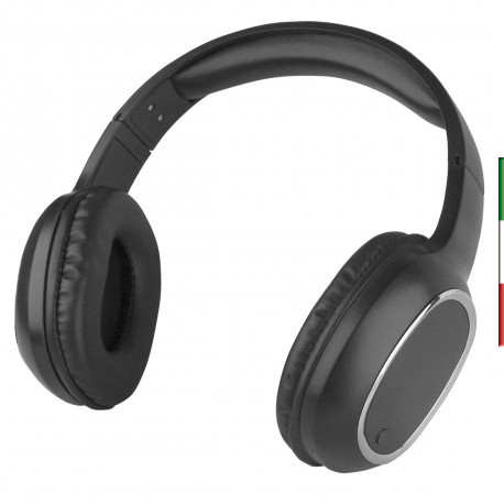 Cuffia Stereo Bluetooth con Microfono Nerocon cui puoi ascoltare la tua musica preferita in modalità wireless dal tuo dispositi Cuffia Stereo Bluetooth con Microfono Nerocon cui puoi ascoltare la tua musica preferita in modalità wireless dal tuo dispositi