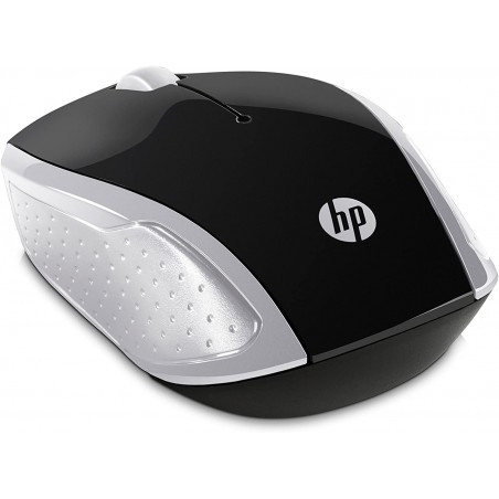 MOUSE HP PC 200 Wireless, Tecnologia LED Rosso, Laser fino a 1000 DPI, 3 Pulsanti, Rotella Scorrimento, Ricevitore USB Wireless