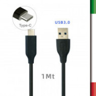 CAVO USB 3.1 to USB-C TIPO A MASCHIO- TIPO C MASCHIO 3A 1MT