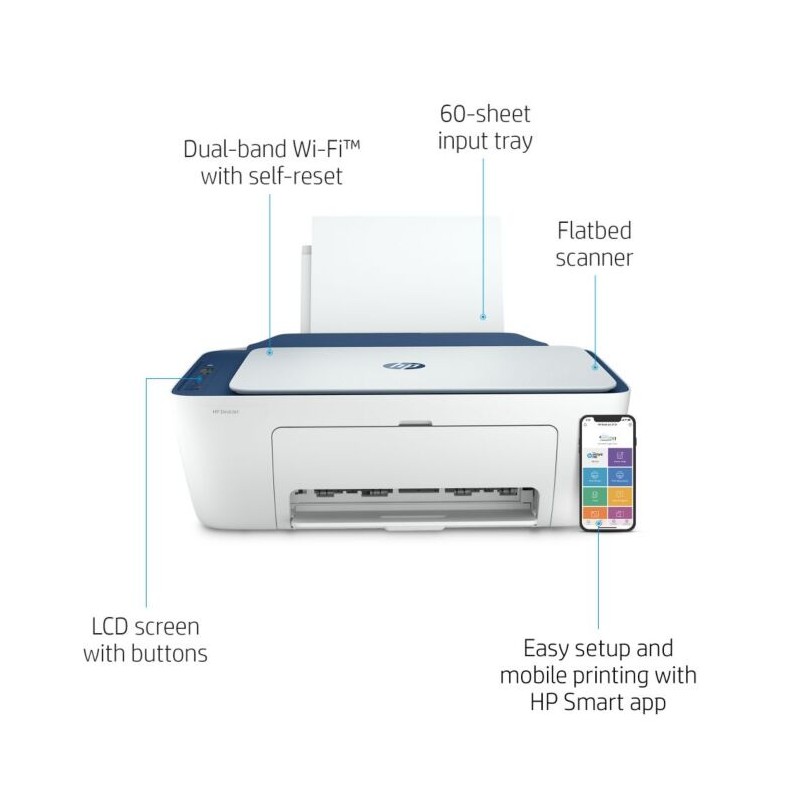 STAMPANTE HP DeskJet 2720e 26K67B Stampa, Scansiona, Copia, formato A4, Wi-Fi e Wi-Fi Direct, USB 2.0 STAMPANTE HP DeskJet 2720e 26K67B Stampa, Scansiona, Copia, formato A4, Wi-Fi e Wi-Fi Direct, USB 2.0
