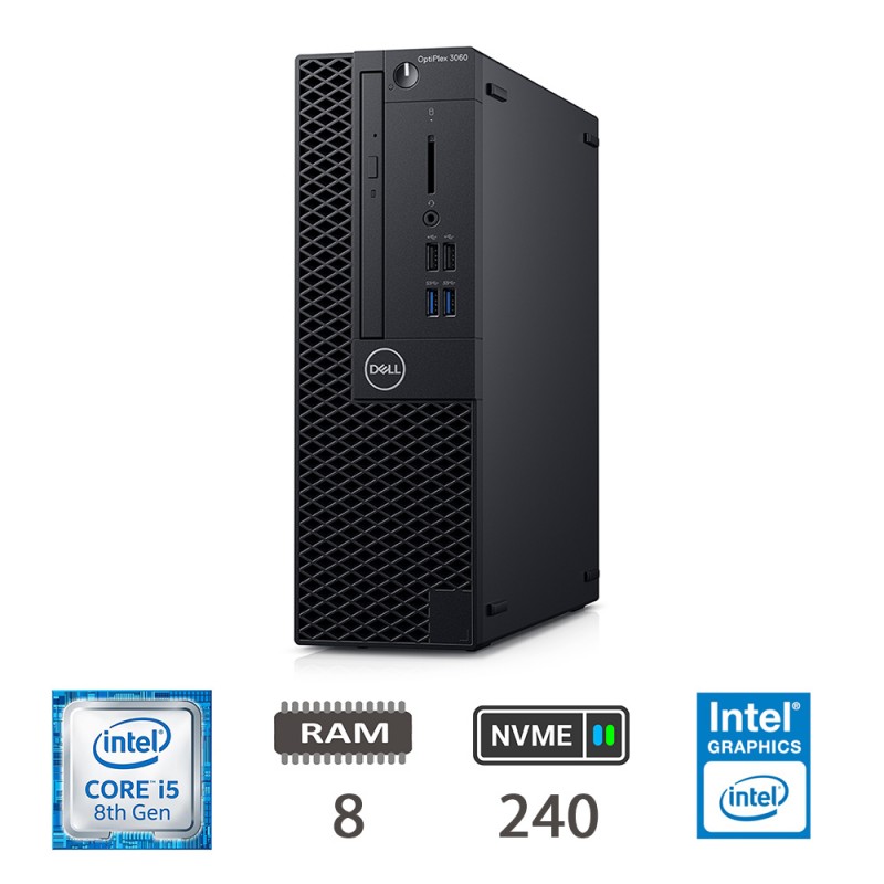 PC DELL OPTIPLEX 3060 SFF (USATO) - INTEL I5-8500 - SVGA INTEL HD630 - 8GB RAM - SSD 256GB NVME - USB3,0 - Windows 11 PRO - GA PC DELL OPTIPLEX 3060 SFF (USATO) - INTEL I5-8500 - SVGA INTEL HD630 - 8GB RAM - SSD 256GB NVME - USB3,0 - Windows 11 PRO - GA