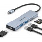 DOCKing STATION 5 in 1 Hub USB C HDMI 4K - 6 in 1 Adattatore USB C Hub con 2 USB 3.0, SD/TF, USB C Adattatore MacBook PRO/Air M