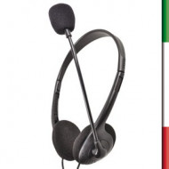 CUFFIE + MICROFONO  WIMINTECH CS-1005Black -STEREO