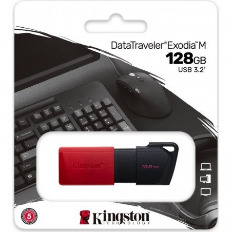 PEN DRIVE USB3.0/3,2 128GB KINGSTON DATA TRAVEL EXODIA M/ flash drive