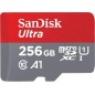 SD Memory Card MICRO 256GB fino a 120 MB/s, prestazioni dell'app A1, Classe 10, U1, 256 GB, Rosso-Grigio