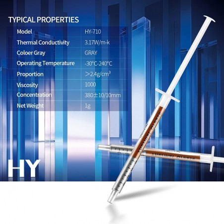 PASTA TERMICA CPU Termoconduttiva per PC CPU GPU PS4 Processore HY710