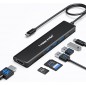 Docking Station USB C 8 in 1 Adattatore USB C Hub a HDMI 4K, 3 USB-A 3.0/2.0, PD 100W, SD/TF,USB C HDMI