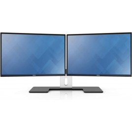KIT 2 MONITOR DELL 24" + STAFFA Dual Monitor in Alluminio Nero - DELL-MD14A