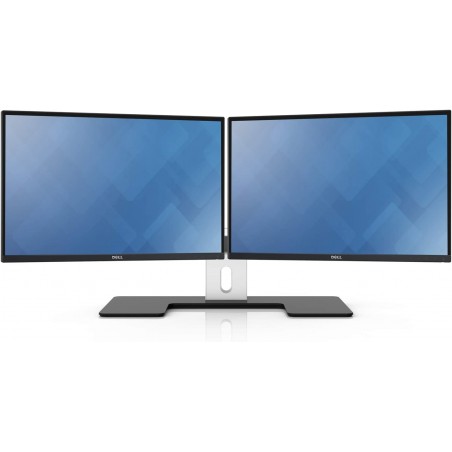 KIT 2 MONITOR DELL 24" + STAFFA Dual Monitor in Alluminio Nero - DELL-MD14A