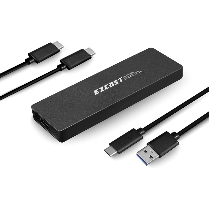 BOX M.2 NVME SSD adattatore per scatola, USB C 3.1 Gen 2 (10 Gbps) a NVME PCI-E M-Key Enclosure per unità a stato solido estern