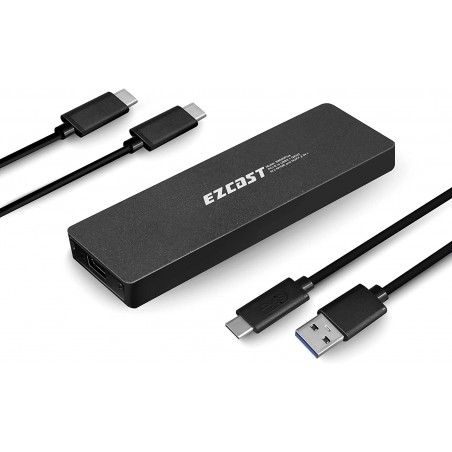 BOX M.2 NVME SSD adattatore per scatola, USB C 3.1 Gen 2 (10 Gbps) a NVME PCI-E M-Key Enclosure per unità a stato solido estern
