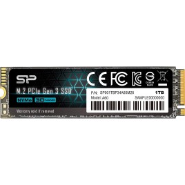SSD-SOLID STATE DISK M.2(2280) NVME 1000GB (1TB) PCIE3.0X4 SILICON POWER A60