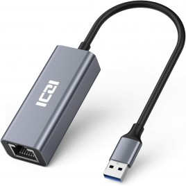 Scheda di rete USB 3.0 a RJ45 Gigabit LAN Alta velocità Convertitore Network per Windows 10, 8.1, 8, 7, Vista, XP Mac OS Chrome