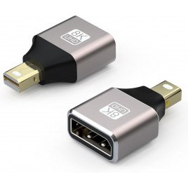 ADATTATORE mini DP maschio a presa DisplayPort, convertitore di espansione 8K, 8K@60Hz, 4K@144Hz, DisplayPort 1.4, trasmissione