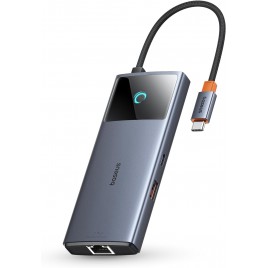 DOCK STATION Hub USB C 10Gbps Adattatore USB 3.2 con Gigabit Ethernet, 4K@60Hz HDMI, 2 USB-A, USB-C, 100W PD, 6 in 1