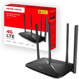 ROUTER Mercusys TP-Link MB115-4G Router WiFi con Sim, 4 Antenne Ad Alto Guadagno, 4G LTE Wireless 300Mbps, 3 Porte LAN+1 Porta