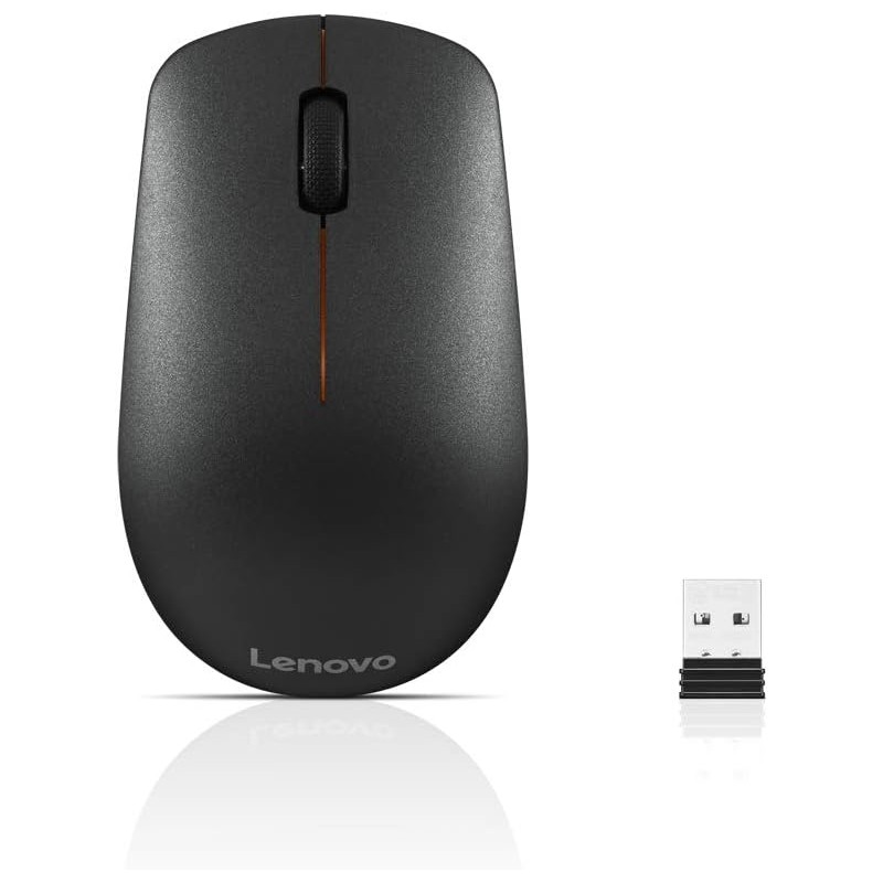 Mouse wireless Lenovo 400 – Design ambidestro, connessione Nano USB, compatibile con computer portatili Windows e PC