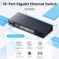 SWITCH 16P LAN GIGABIT TENDA TEG101DM - 10/100/1000 MBPS BASE-T ETHERNET -