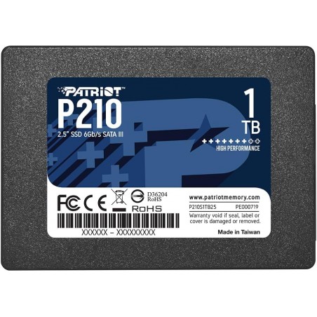 SSD-SOLID STATE DISK 2.5" SATA 3 6 Gbps 2.5" Interno Patriot P210 1TB