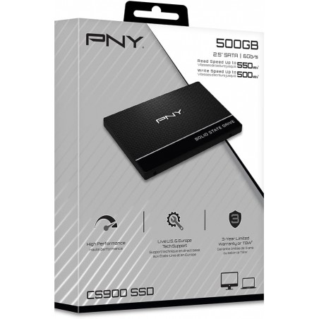 SSD-SOLID PNY CS900 Interno Unità a stato solido (SSD) 500GB Serie 2.5 SATA III