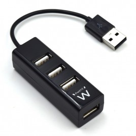 HUB 4 PORTE USB2.0 4 porte USB 2.0 HI-Speed- Cavo USB da 12cm ideale per i notebook- Protezione da sovracorrente- removibile a 