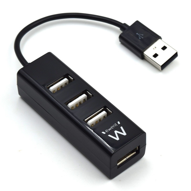 HUB 4 PORTE USB2.0 4 porte USB 2.0 HI-Speed- Cavo USB da 12cm ideale per i notebook- Protezione da sovracorrente- removibile a 