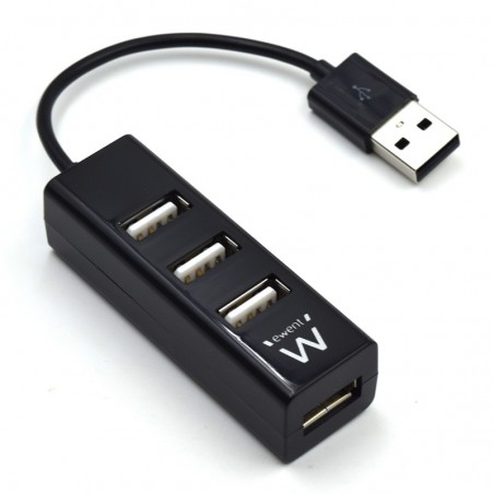 HUB 4 PORTE USB2.0 4 porte USB 2.0 HI-Speed- Cavo USB da 12cm ideale per i notebook- Protezione da sovracorrente- removibile a 