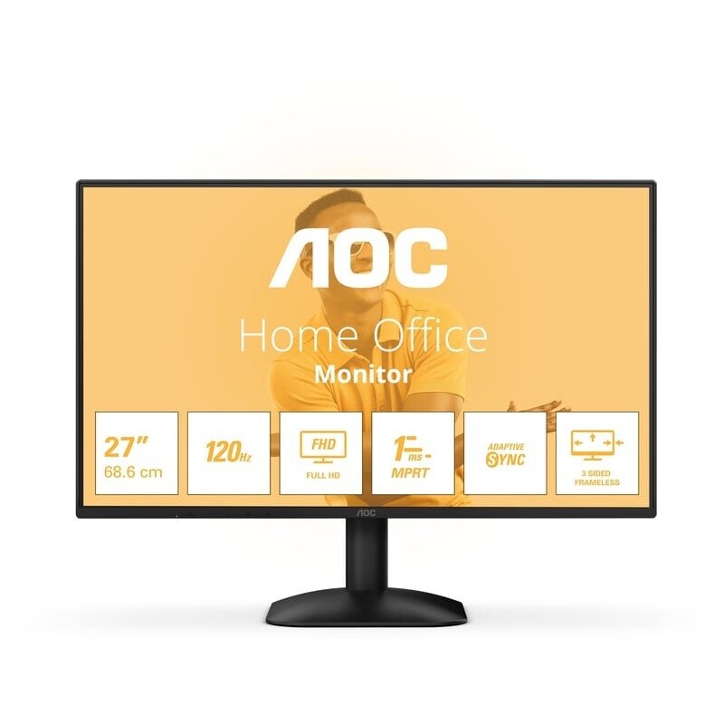 MONITOR AOC ( NUOVO ) LCD IPS 120HZ 27" WIDE FRAMELESS 27B31H 4MS FHD 1500:1 BLACK VGA HDMI VESA MONITOR AOC ( NUOVO ) LCD IPS 120HZ 27" WIDE FRAMELESS 27B31H 4MS FHD 1500:1 BLACK VGA HDMI VESA