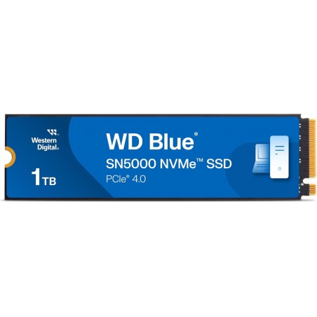 SSD-SOLID STATE WD Blue SN5000 SSD 1TB, M.2 2280 NVMe SSD Interno, PCIe Gen4, velocità fino a 5150 MB/s, Tecnologia nCache 4.0,