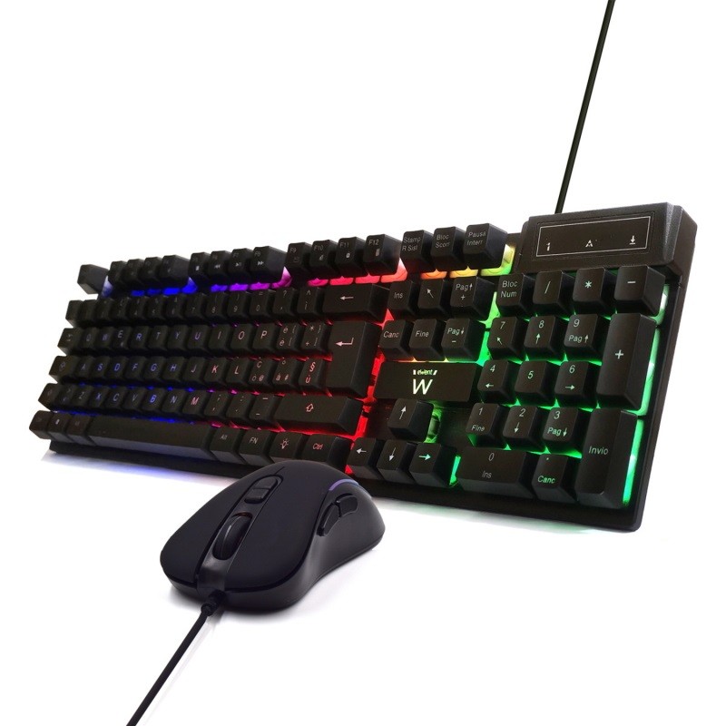 Kit Gaming Mouse e Tastiera PL3200 Illumionazione dei caratteri e retroilluminazione: 3 aree di illuminazione a colori con effe Kit Gaming Mouse e Tastiera PL3200 Illumionazione dei caratteri e retroilluminazione: 3 aree di illuminazione a colori con effe
