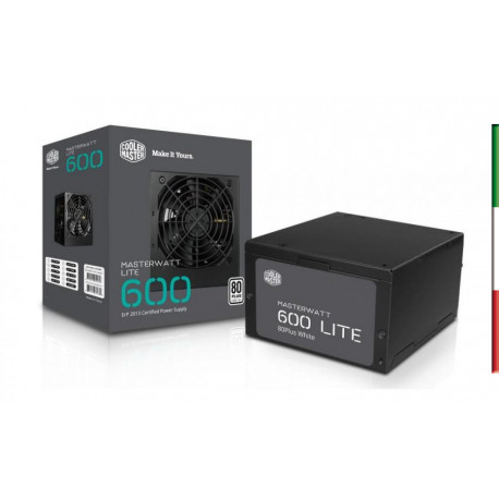 ALIMENTATORE ATX 600W COOLERMASTER MWE WHITE MPE-6001-ACABW-EU PFC ATTIVO 240VAC FAN120MM CAVO EU ALIMENTATORE ATX 600W COOLERMASTER MWE WHITE MPE-6001-ACABW-EU PFC ATTIVO 240VAC FAN120MM CAVO EU