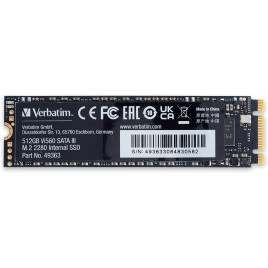 SSD-SOLID STATE Verbatim Vi560 S3 512GB SSD Interno M.2 2280 SATA III 520 MB/s Hard Disk Stato Solido PC